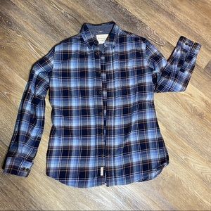 BUTTON DOWN MENS FLANNEL, LIGHT WEIGHT, MULTI-COLOR SZ M